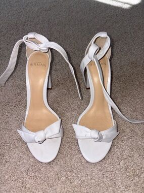 Alexandre Birman White Clarita Block Heel Sandals 90mm